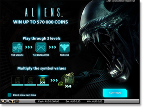 Play Aliens Internet video slot for real money