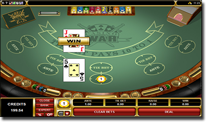 Casino War online for real money