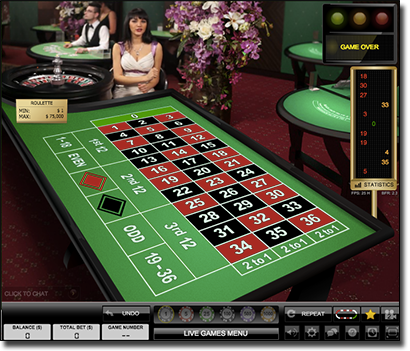 Evolution Gaming live dealer roulette