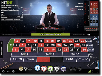 NetEntertainment live dealer roulette