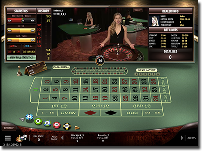 Microgaming's Playboy Bunny live dealer roulette