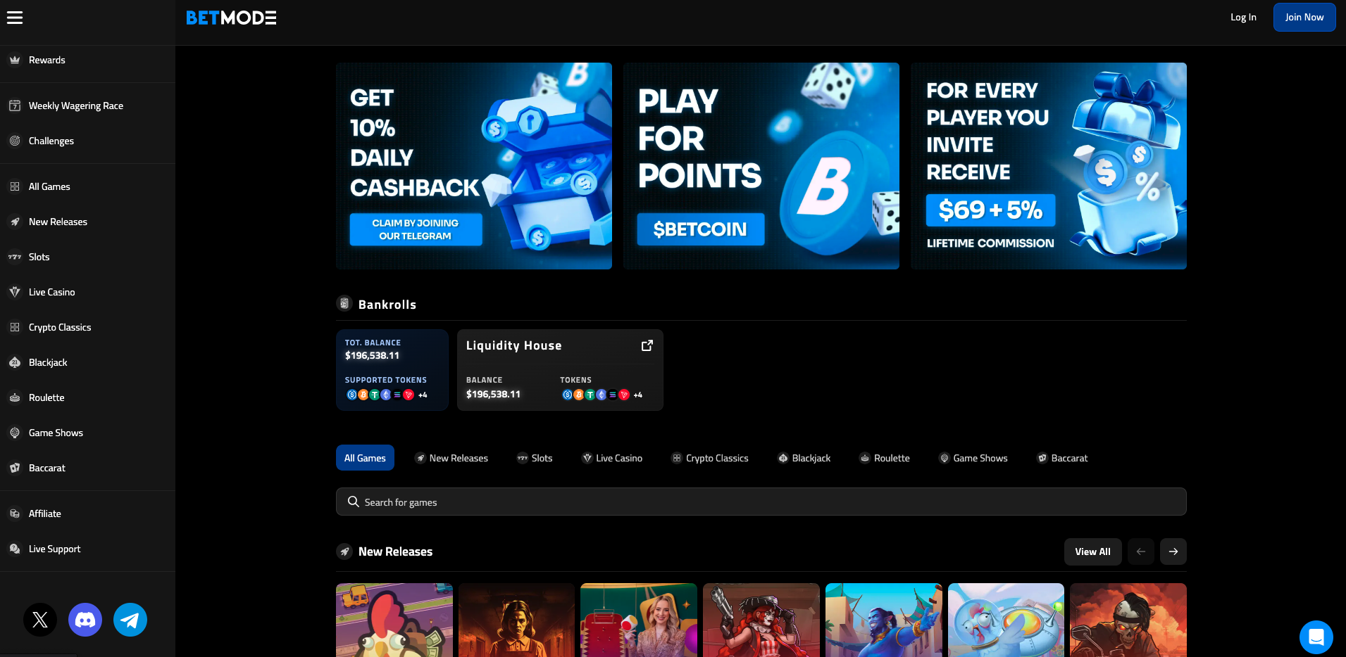 Betmode Landing Page