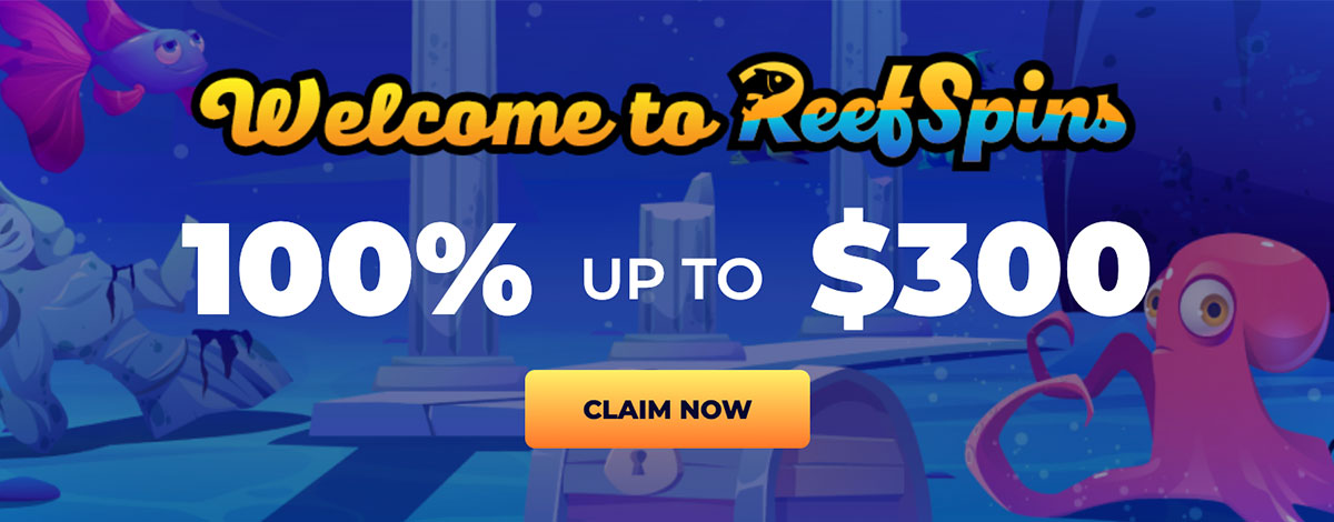 ReefSpins first deposit bonus